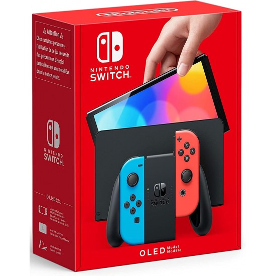 Nintendo Switch OLED Console - Neon Red/Neon Blue