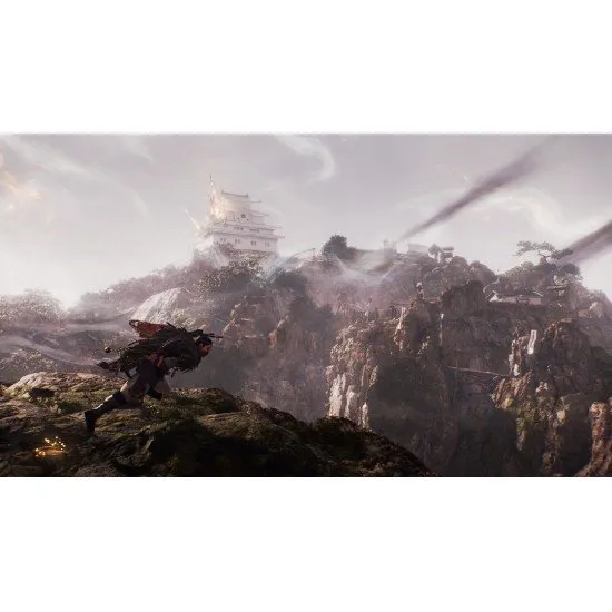 Nioh 3 PS5 box art showing a samurai/ninja character fighting formidable yokai in a dark, stylized open field setting