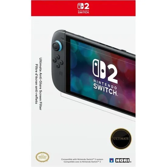 HORI Ultimate Anti-Glare Screen Filter packaging for Nintendo Switch 2