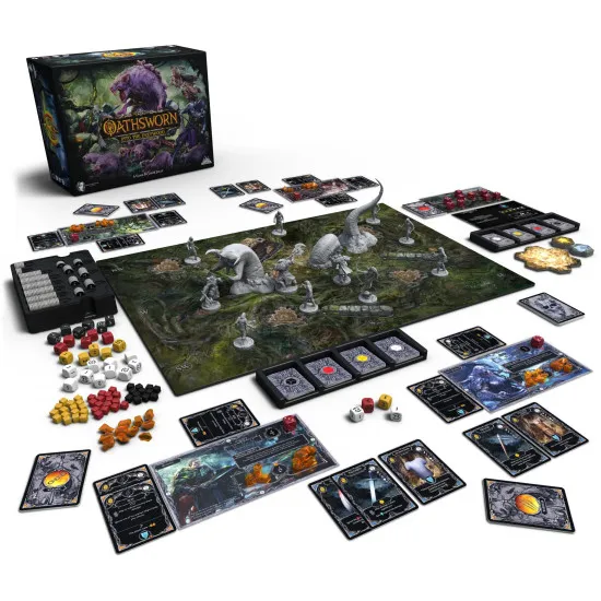 Oathsworn: Into the Deepwood narrative campaign board game with miniature combat for 1-4 players