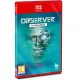 Nintendo Switch 2 game case for Observer System Redux Limited Edition showing Daniel Lazarski in a neon-lit dystopian setting