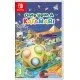Once Upon a Katamari Switch box art showing The Prince of All Cosmos rolling a giant Katamari ball over various historical landscapes (Jurassic, Ice Age, Japan)