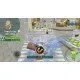 Once Upon a Katamari Switch box art showing The Prince of All Cosmos rolling a giant Katamari ball over various historical landscapes (Jurassic, Ice Age, Japan)