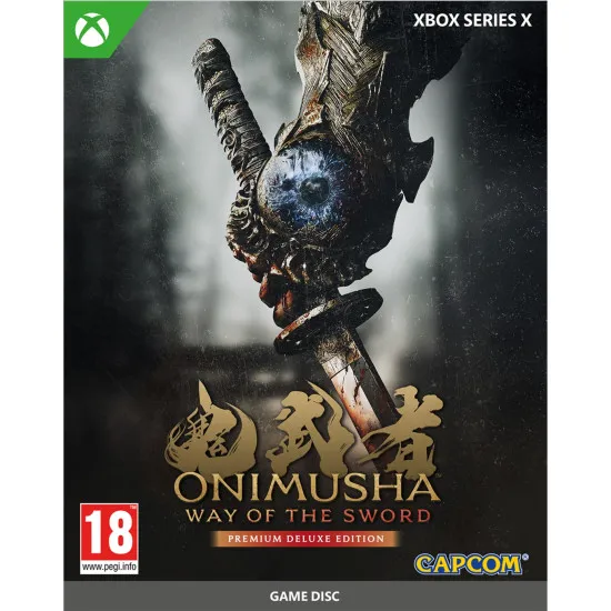 An Xbox Series X game case displaying a traditional Japanese pagoda engulfed in dark purple energy whilst a lone warrior brandishes an ancient glowing blade