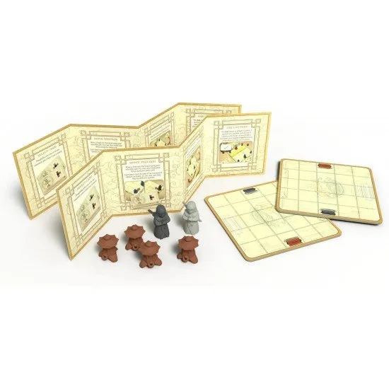 Onitama Light and Shadow Expansion The box art for the Onitama: Light and Shadow expansion, showing a ninja pawn on the game board with a new move card.