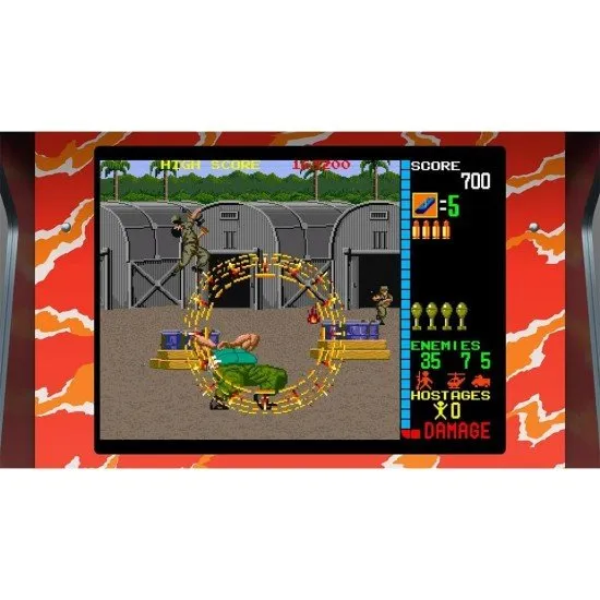 Operation Night Strikers Assault Edition game cover showing key art from the four included 80s arcade games: Operation Wolf, Night Striker, Space Gun, and Operation Thunderbolt