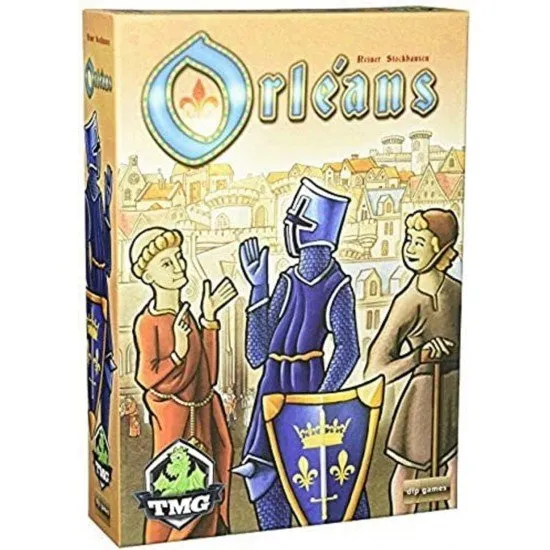 A medieval map of France with various character tokens including knights, monks, and merchants placed on different locations