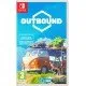 Outbound Nintendo Switch case showing a cosy camper interior and a lush garden