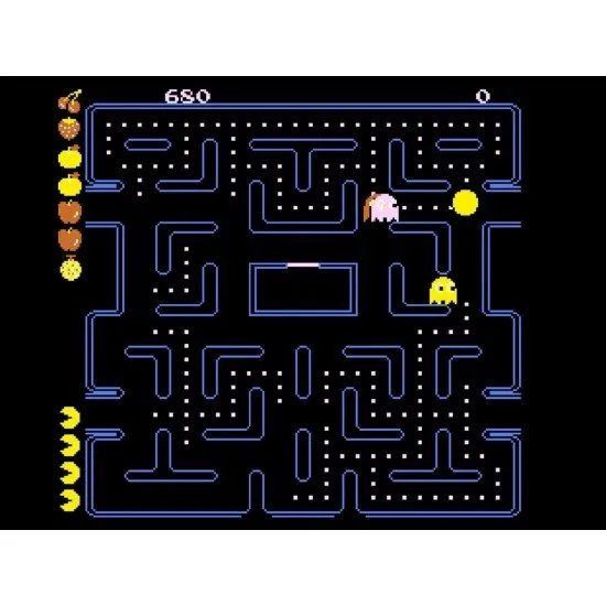 PAC-MAN Double Feature Atari 7800 Classic Arcade PAC-MAN Double Feature Atari 7800 game box art showing both Pac-Man and Ms. Pac-Man characters in their respective mazes