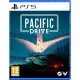 The box art for the game Pacific Drive on PS5, showing a rusty station wagon driving down a road at night with glowing anomalies in the background.