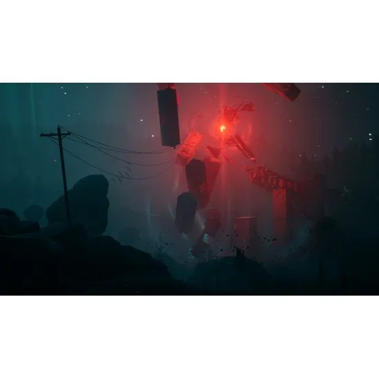 The box art for the game Pacific Drive on PS5, showing a rusty station wagon driving down a road at night with glowing anomalies in the background.