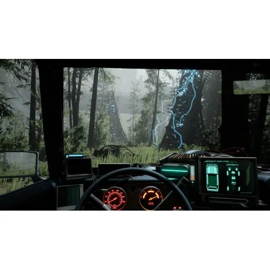 The box art for the game Pacific Drive on PS5, showing a rusty station wagon driving down a road at night with glowing anomalies in the background.