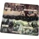 A high-quality neoprene playmat showing dedicated zones for the Witch and Hunter with thematic dark artwork
