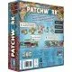 Patchwork Revised Edition board game box art showing a close-up of colorful geometric quilt pieces and buttons