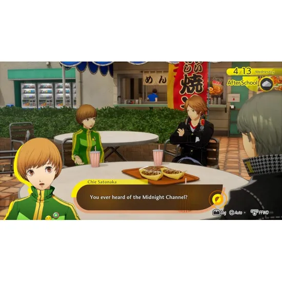 An Xbox Series X game case displaying a stylized yellow and black anime artwork of high school students standing before a foggy landscape with static TV screens