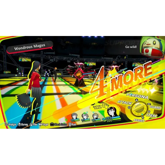 An Xbox Series X game case displaying a stylized yellow and black anime artwork of high school students standing before a foggy landscape with static TV screens