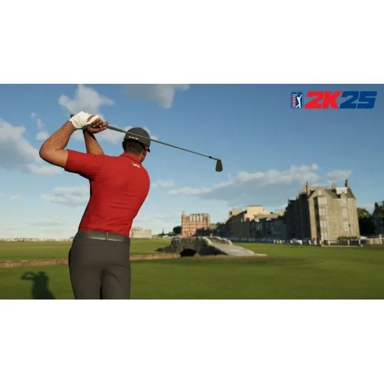 PGA Tour 2K25 game cover for Nintendo Switch 2 featuring a professional golfer on a lush green course