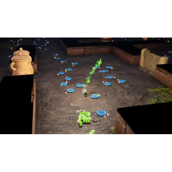 Nintendo Switch 2 game case for Pikmin 4 Nintendo Switch 2 Edition showing Rescue Pup Oatchi, red, blue, and yellow Pikmin in a 4K garden setting