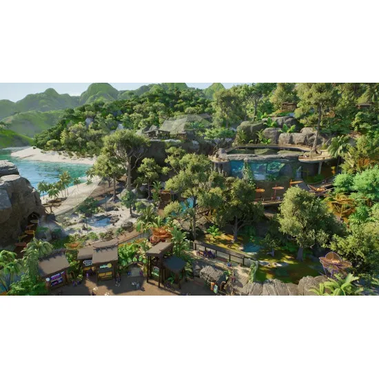 Xbox Series X game case for Planet Zoo 2 showing diverse animal species including birds, sharks, and land mammals
