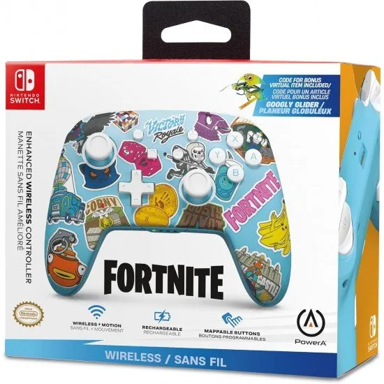 PowerA Switch Enhanced Controller - Fortnite Sticker Mania PowerA Switch Enhanced Controller - Fortnite Sticker Mania