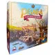 Praga Caput Regni board game box featuring medieval Prague cityscape artwork with King Charles and construction project illustrations