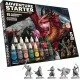 GameMaster RPG Paint Set GameMaster Adventure Starter paint set box with miniatures, paints, a brush, and a guide.