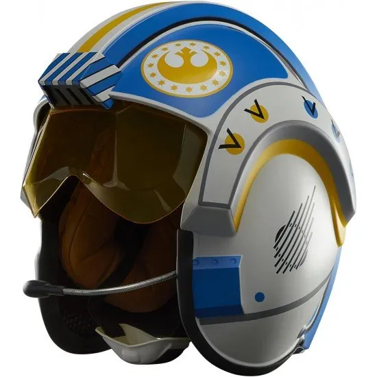 Star Wars Carson Teva Pilot Helmet The Star Wars Black Series Carson Teva helmet, a highly detailed collectible with lights and sounds.