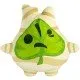 Zelda Korok Mocchi Mocchi Plush A green and white plush toy of a Korok from The Legend of Zelda, with a leaf covering its face and a round, squishy body.