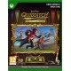 The box art for Harry Potter: Quidditch Champions - Deluxe Edition on Xbox, showing a character flying on a broomstick in a Quidditch arena.