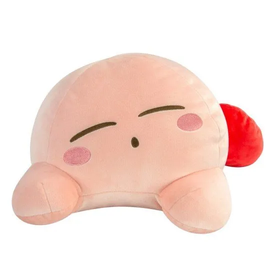 Kirby Mocchi Mocchi Plush Sleeping A soft, pink, 15-inch Kirby plush toy from the Club Mocchi Mocchi line, in a sleeping pose.