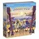 The box art for the Akropolis board game, showing a stylized ancient Greek city with stacked, multi-level tiles representing different city districts.