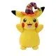 Halloween Pikachu Plush An 8-inch Pokémon Pikachu plush toy wearing a unique witch hat for Halloween. The plush is made from a soft material and has authentic details.