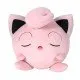 sleeping Jigglypuff Pokémon Plush An 18-inch Pokémon Jigglypuff plush toy, shown in its unique sleeping posture with a soft, rounded shape and pink body.