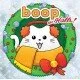 The box art for the boop. the Halls abstract strategy game, showing a tiered Christmas tree board with cats and ornaments on it.