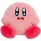 A large, mega-sized Kirby plush from the Club Mocchi Mocchi Dream Buffet collection, with a unique squishy texture.
