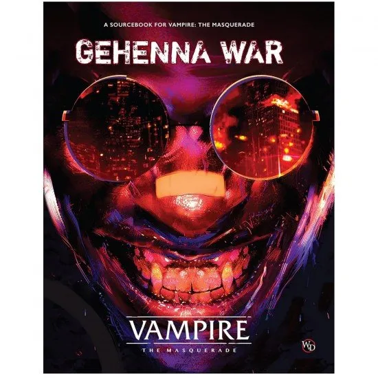 Vampire The Masquerade 5th Edition Gehenna War Sourcebook cover art showing Kindred engaged in a dramatic, action-oriented conflict