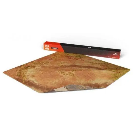 Apex Legends The Board Game Playing Mat Glass Cannon Unplugged Accessory Apex Legends The Board Game Playing Mat showing the double-sided neoprene mat with hexagonal grid and two different landscapes