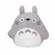 Big Totoro beanbag plush in grey with a unique Japanese style fabric texture and leaf on head