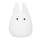 Small White Totoro beanbag plush with a unique Japanese style fabric texture and embroidered eyes