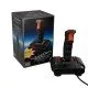 The Quickshot II joystick featuring a red stick, ergonomic grip, and black base with function buttons