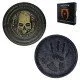 Large 70mm Dark Brotherhood medallion with black and gold dual-plating and Five Tenets engravings