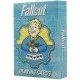Fallout playing cards showing custom Vault Boy face cards and the Vault-Tec logo on the card backs