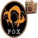 Enamel and metal pin badge featuring the orange and black FOX Unit logo with a fox silhouette