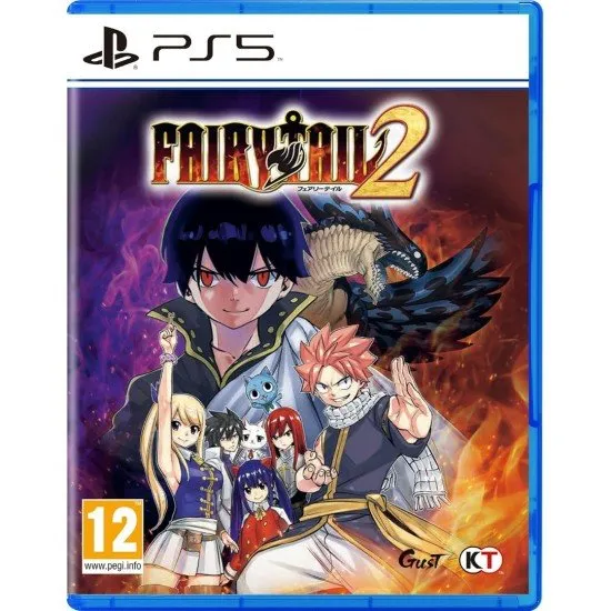 Fairy Tail 2 PS5 game case featuring Alvarez Empire Arc characters and magical combat fantasy artwork