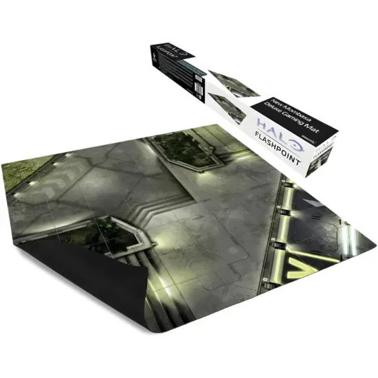 Halo Flashpoint New Mombasa Deluxe Gaming Mat full-colour neoprene mat showing New Mombasa street combat zone design