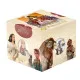 A luxury movie themed board game box featuring iconic artwork of Sarah, Jareth the Goblin King, Ludo, Hoggle, and Sir Didymus surrounding a mystical labyrinth maze