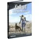 A hardcover roleplaying book styled like a weathered blue and yellow Vault-Tec manual, featuring a Pip-Boy displaying a map of the irradiated surface