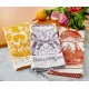 Dragon Age Kitchen Towels 3-Pack officially licensed flat lay showing three illustrated towels in gold purple and red Dragon Age artwork