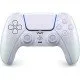 PS5 DualSense Controller in Chroma Pearl finish, showing the iridescent pink and cream colors shifting in the light