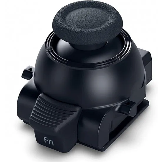 A single black replacement stick module for the PlayStation 5 DualSense Edge controller shown in its protective housing